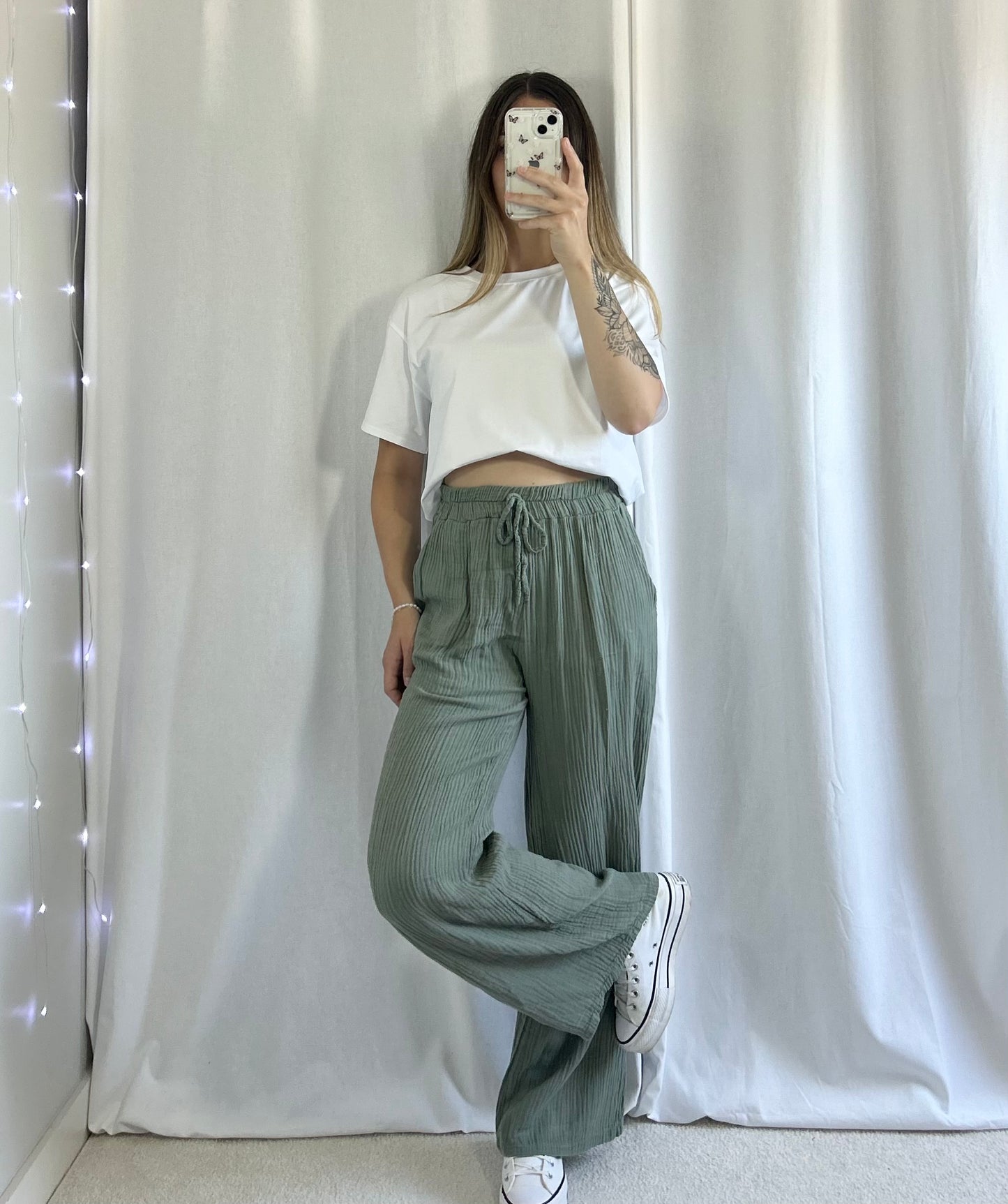 PANTALON GAZE - KAKI