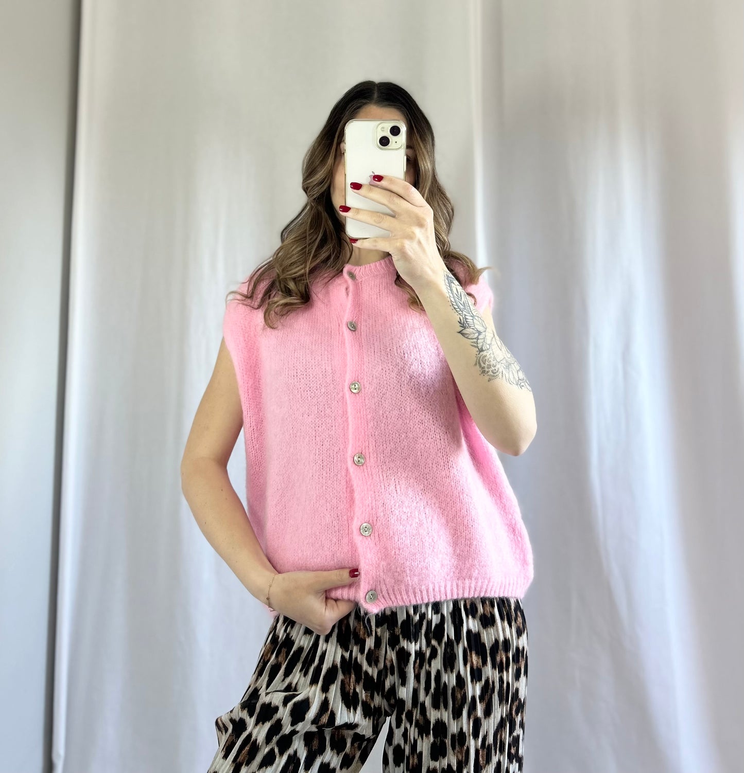 PULL SANS MANCHES ÉLIA - ROSE