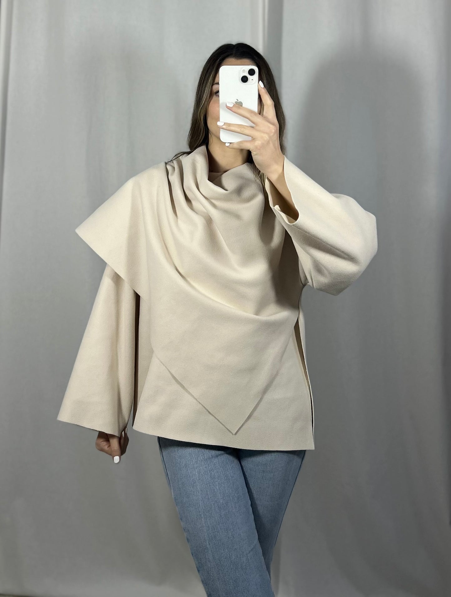 CAPE PONCHO - BEIGE