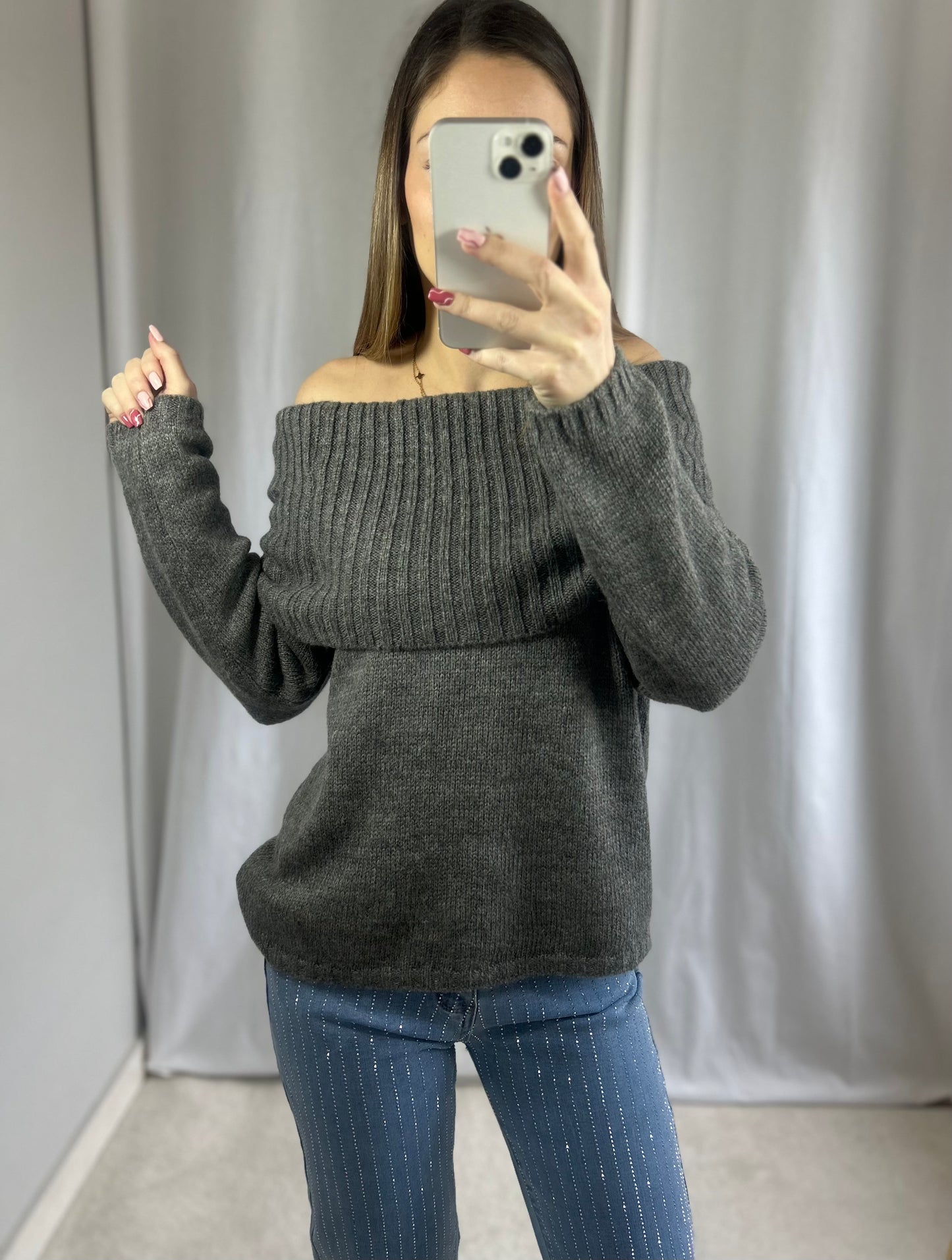 PULL LISA - GRIS FONCÉ