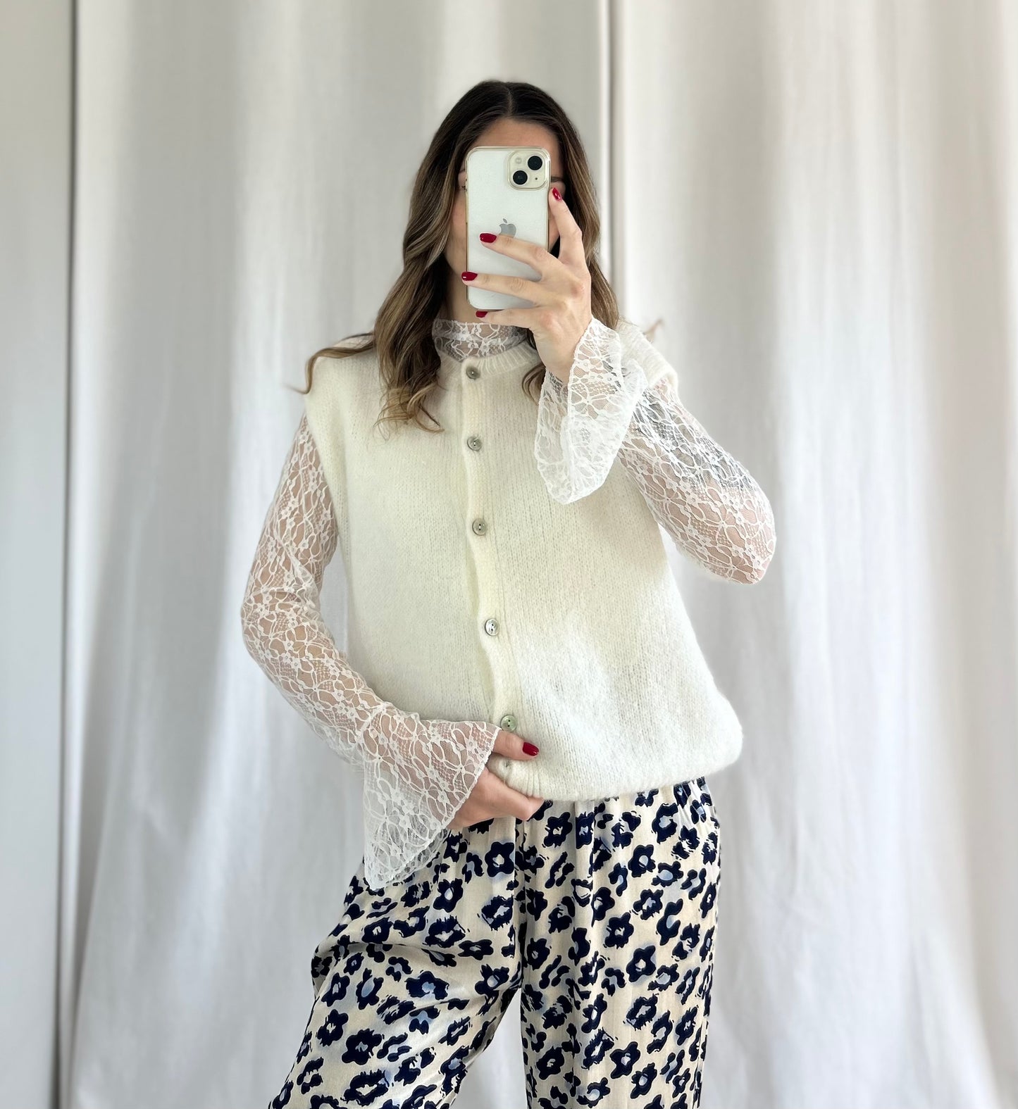 PULL SANS MANCHES ÉLIA - BLANC