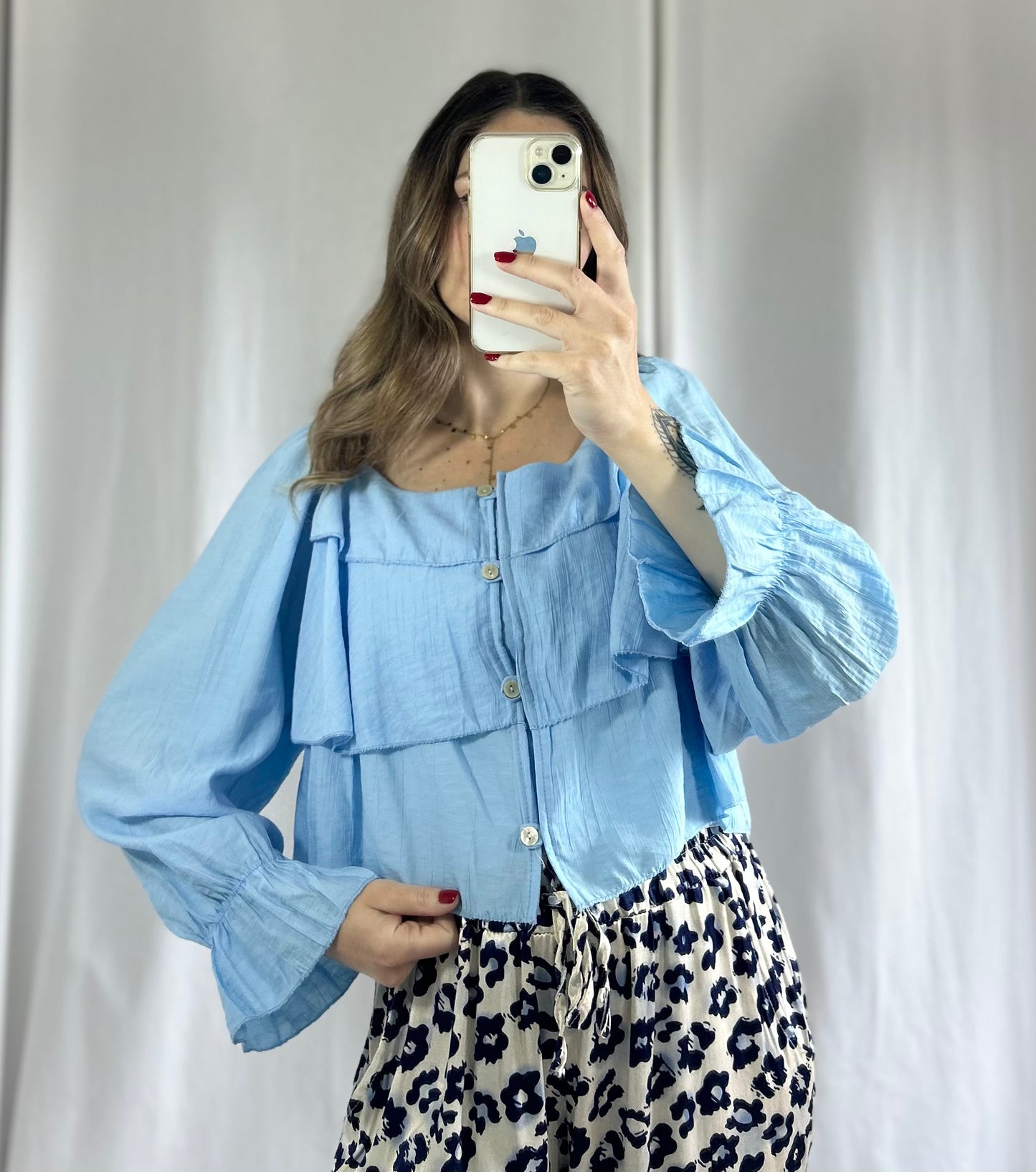BLOUSE MIRA - BLEU