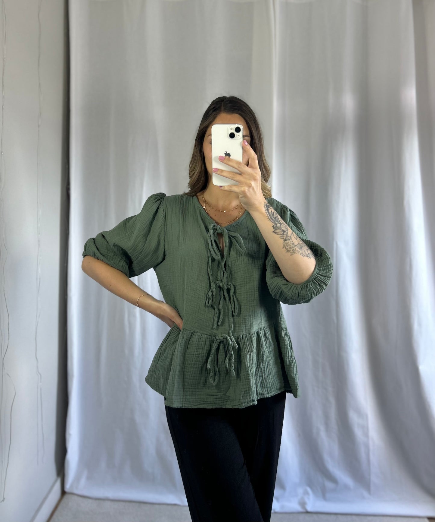 BLOUSE LÉANE - KAKI