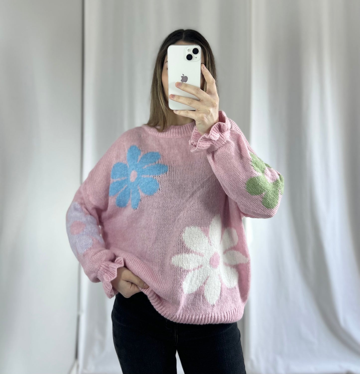 PULL FLEURS - ROSE