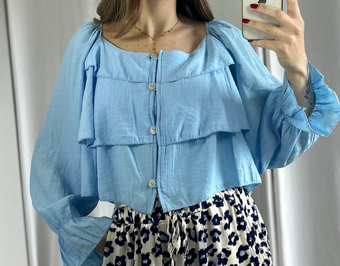 BLOUSE MIRA - BLEU