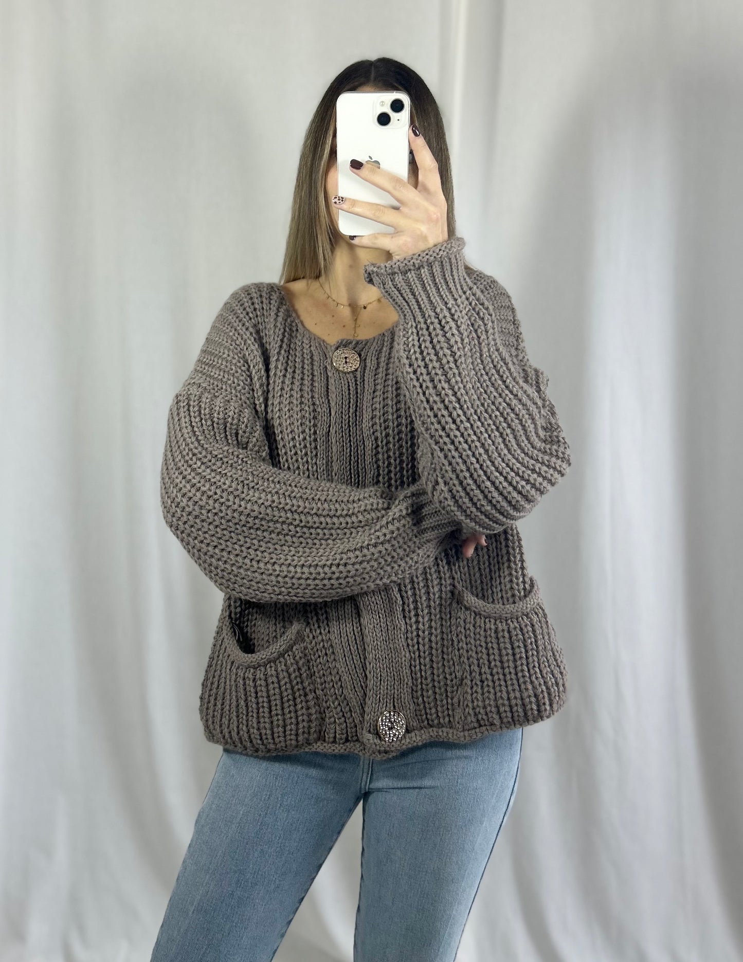 GILET LÉANA - NOISETTE