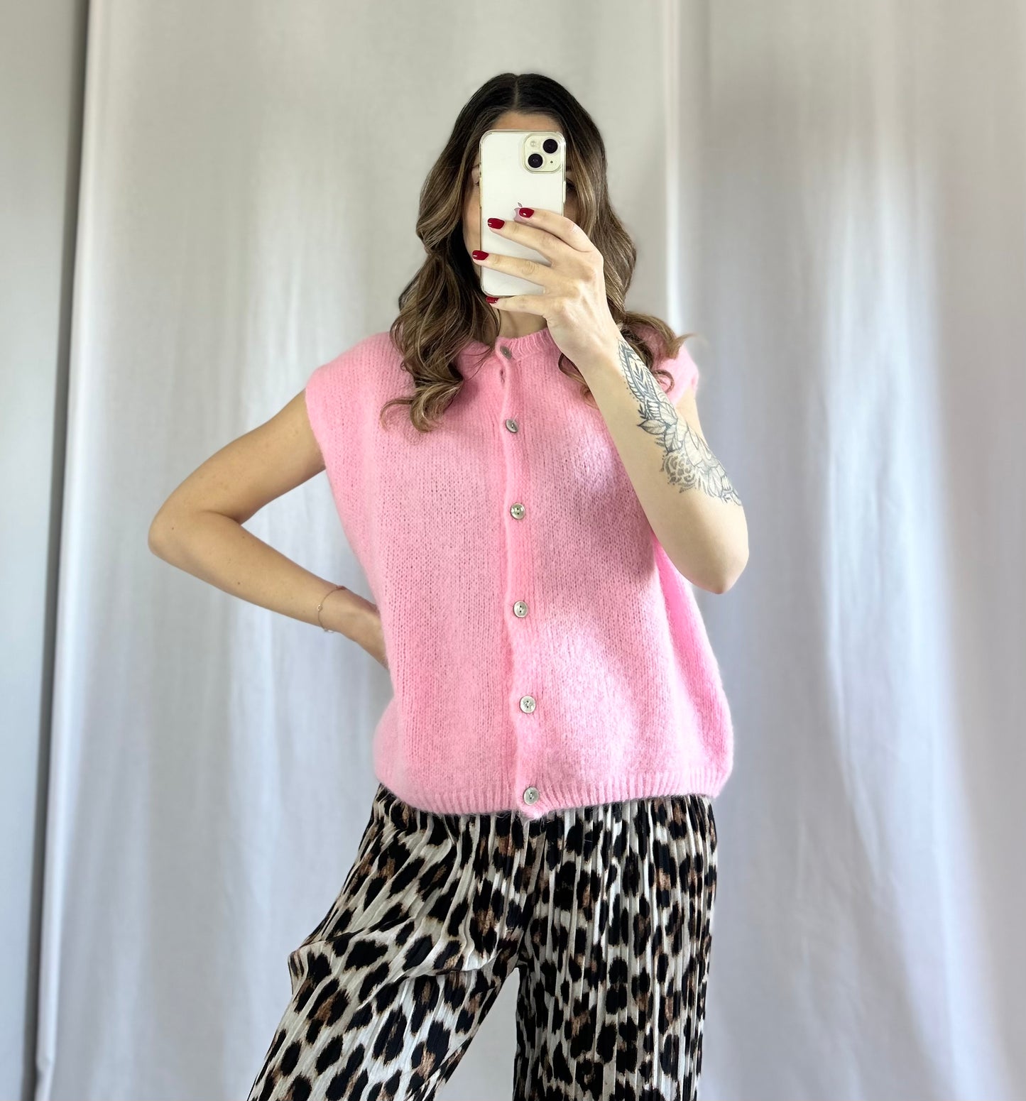 PULL SANS MANCHES ÉLIA - ROSE