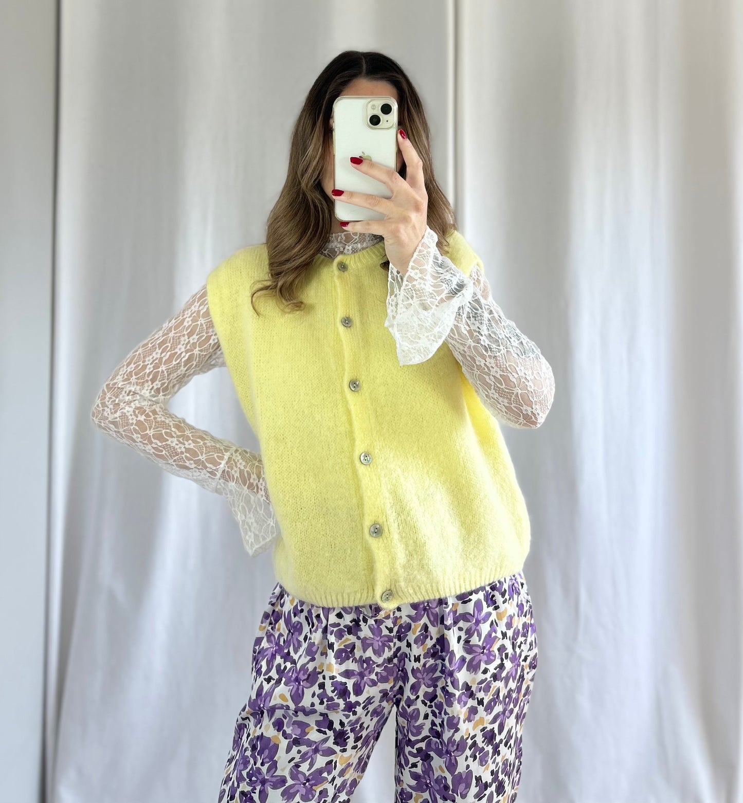 PULL SANS MANCHES ÉLIA - JAUNE