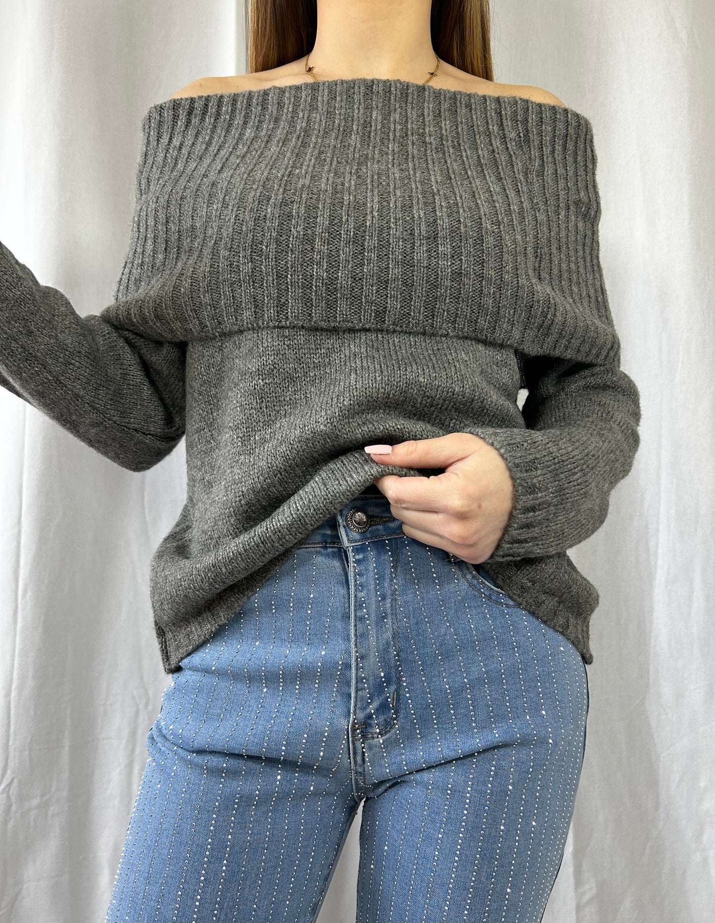 PULL LISA - GRIS FONCÉ