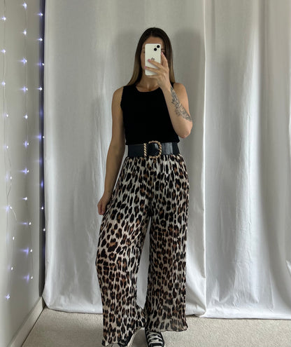 PANTALON ARYA - LÉOPARD MARRON