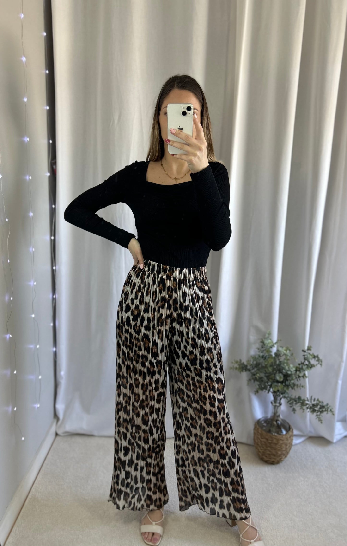 PANTALON ARYA - LÉOPARD MARRON
