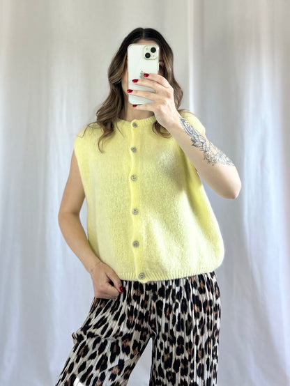 PULL SANS MANCHES ÉLIA - JAUNE