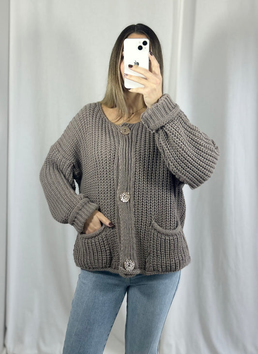 GILET LÉANA - NOISETTE