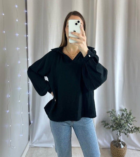 CHEMISE LOUANN - NOIR