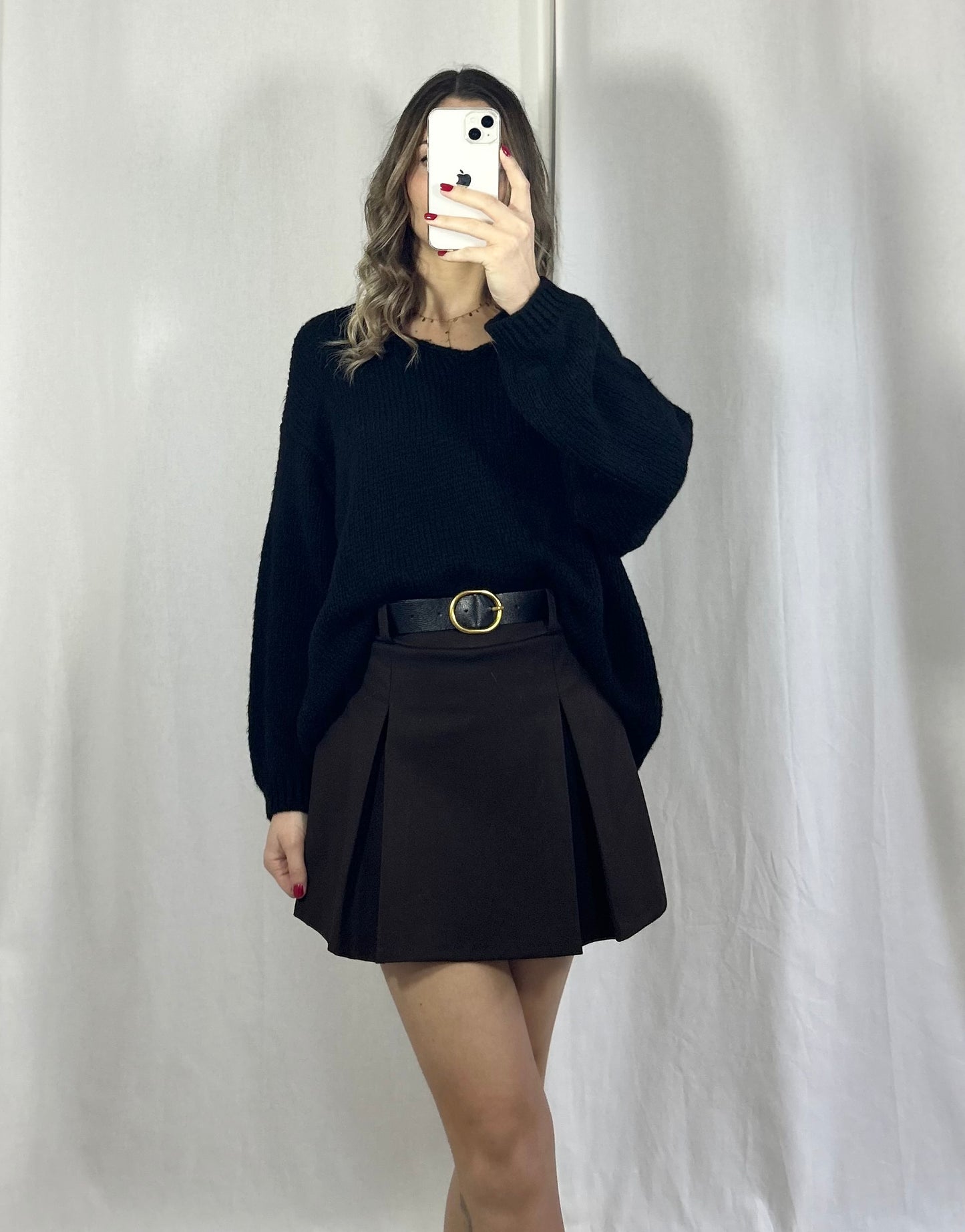 JUPE-SHORT MONA - MARRON