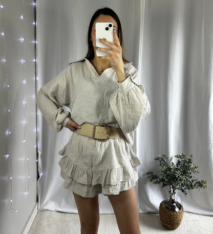 JUPE-SHORT ROMY - ÉCRU