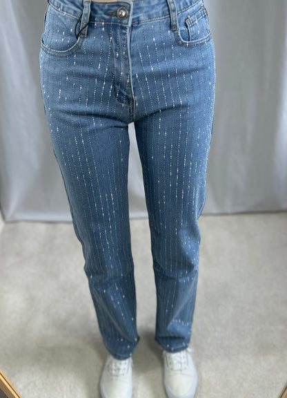 JEAN À STRASS