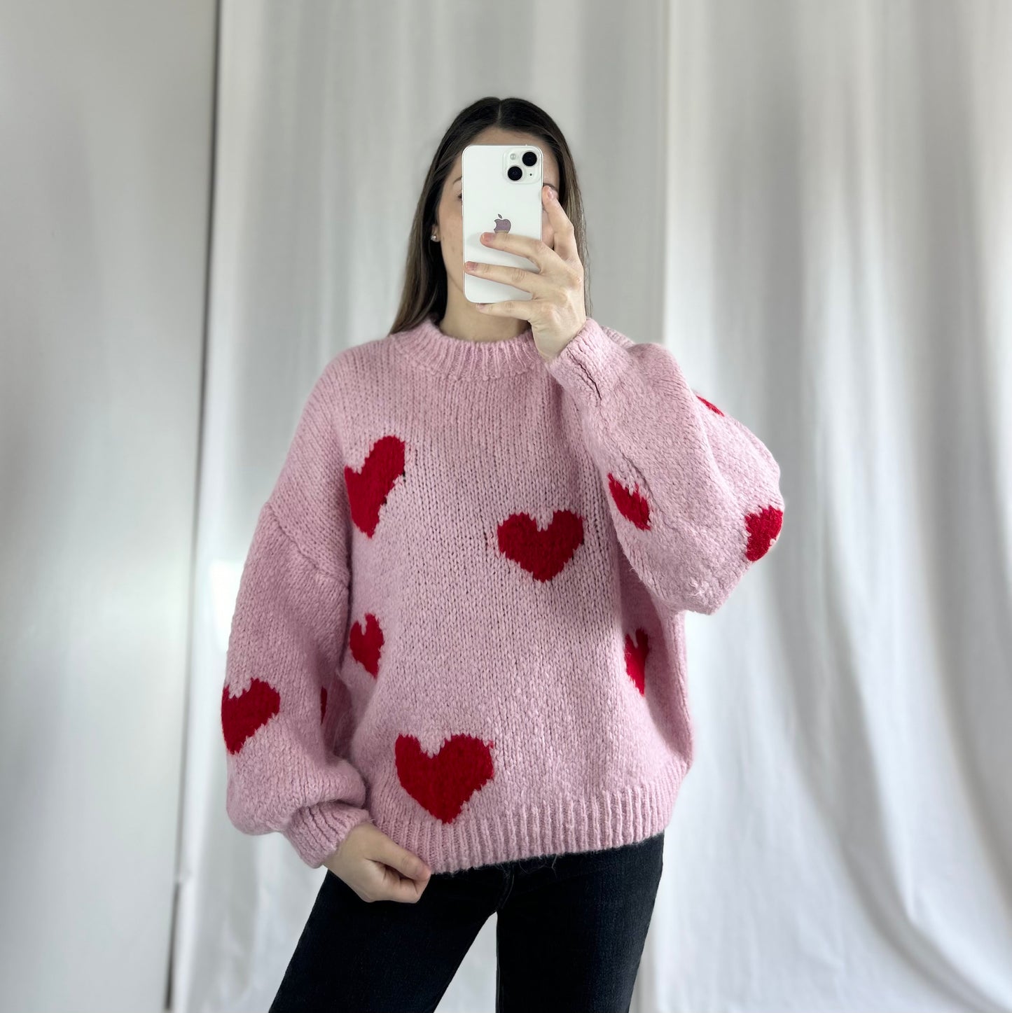 PULL ANAÉ CŒUR - ‼️ DÉFECTUEUX ‼️