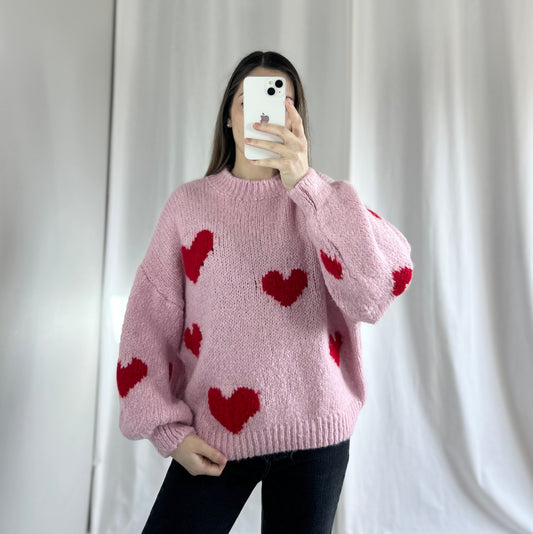 PULL ANAÉ CŒUR - ‼️ DÉFECTUEUX ‼️