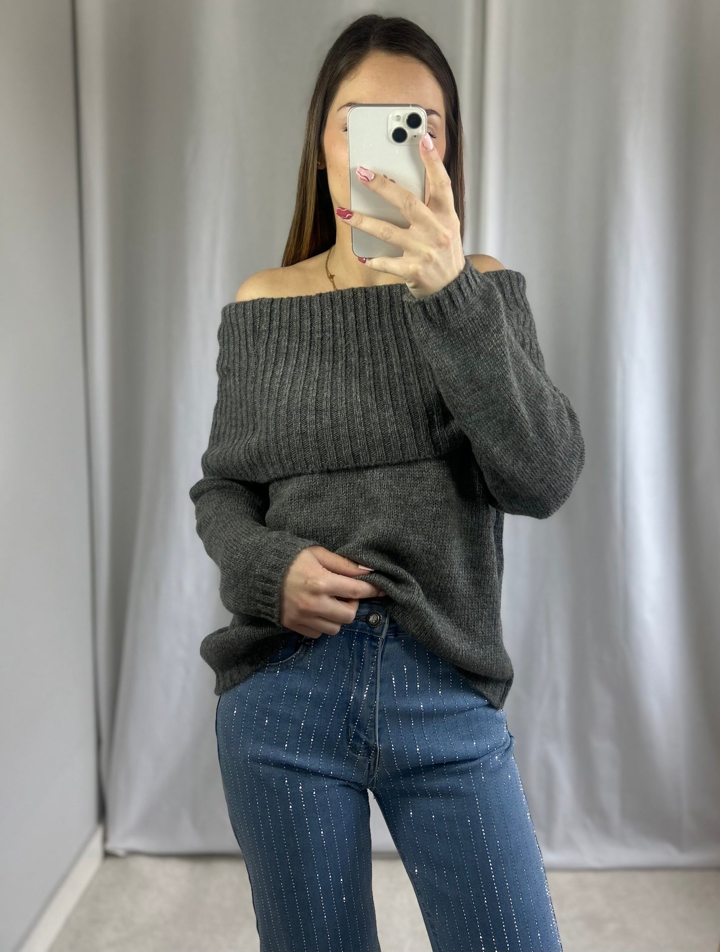 PULL LISA - GRIS FONCÉ